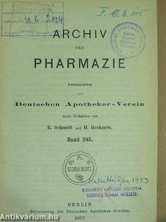 Archiv der Pharmazie 1907