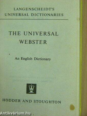 The Universal Dictionary Webster