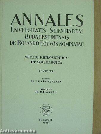 Annales Universitatis Scientiarum Budapestinensis de Rolando Eötvös nominatae XX.