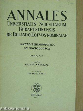 Annales Universitatis Scientiarum Budapestinensis de Rolando Eötvös nominatae XXI.