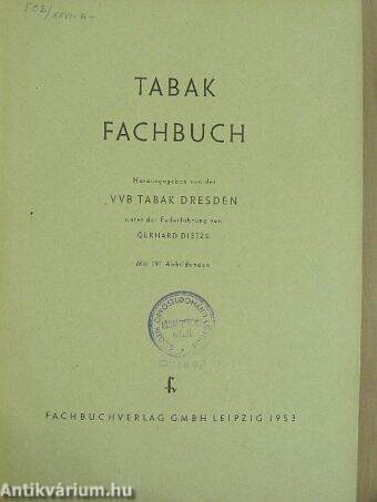 Tabak Fachbuch