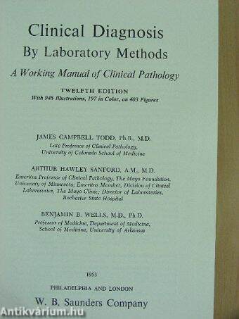 Clinical Diagnosis by Laboratory Methods