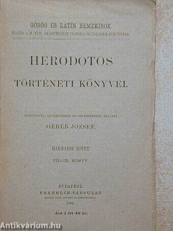 Herodotos történeti könyvei III. (töredék)