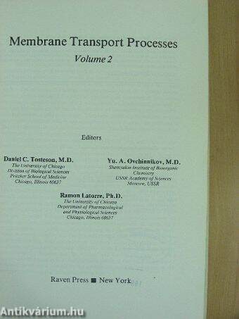 Membrane Transport Processes 2.