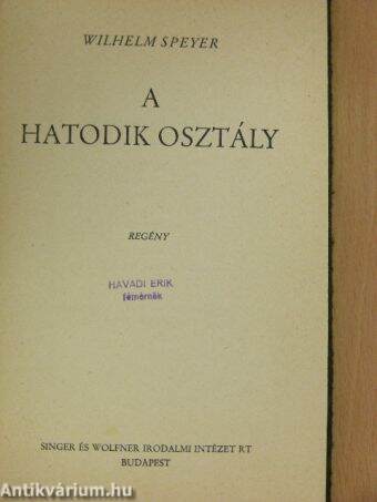 A hatodik osztály