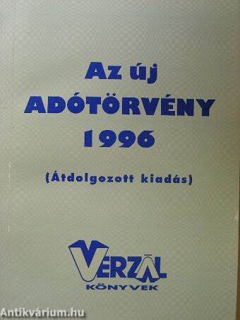 Az új adótörvény 1996