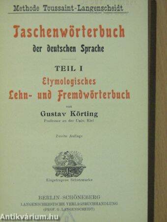 Taschenwörterbuch der deutschen Sprache I. (gótbetűs)