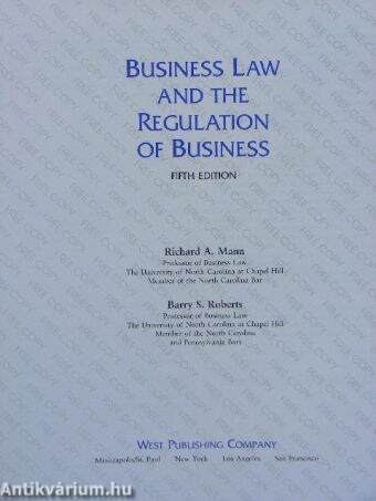 Business Law and the Regulation of Business