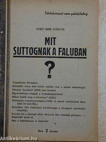 Mit suttognak a faluban?