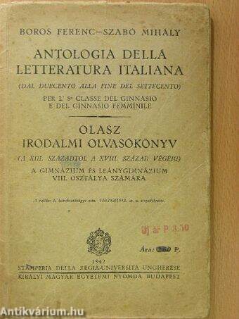 Olasz irodalmi olvasókönyv