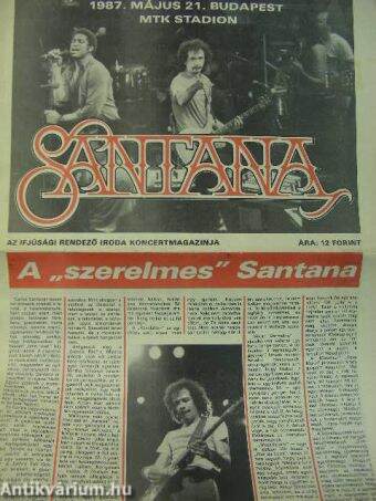 Santana 1987. május 21. Budapest, MTK Stadion