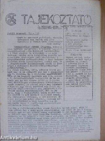 Tájékoztató 1983. március