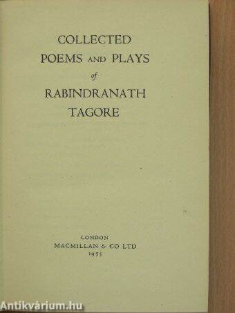 Collected Poems and Plays of Rabindranath Tagore