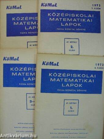 Középiskolai matematikai lapok 1973. szeptember-december