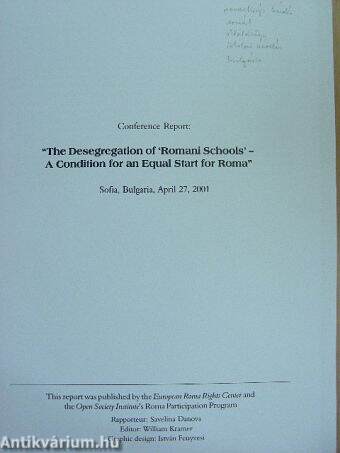 The Desegregation of "Romani Schools" - A Condition for an Equal Start for Roma