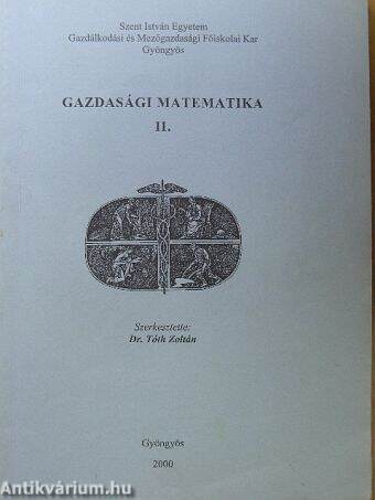 Gazdasági matematika II.