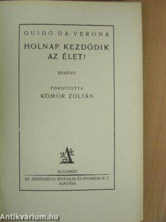 Holnap kezdődik az élet!