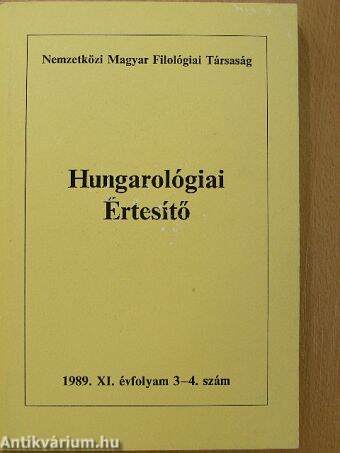 Hungarológiai Értesítő 1989/3-4.