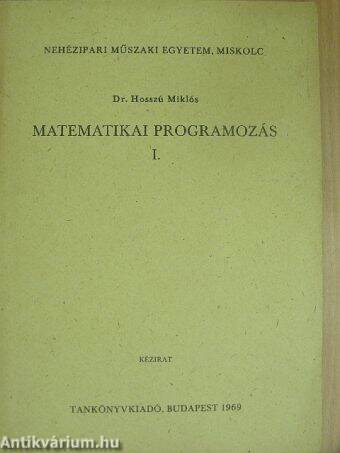 Matematikai programozás I.