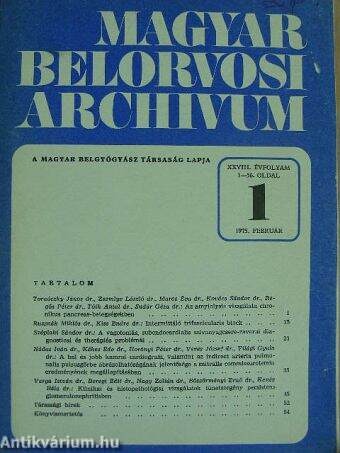 Magyar Belorvosi Archivum 1975. február