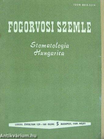 Fogorvosi Szemle 1989. május