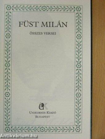 Füst Milán összes versei