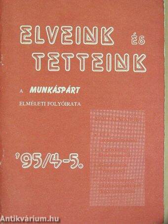 Elveink és Tetteink 1995/4-5.