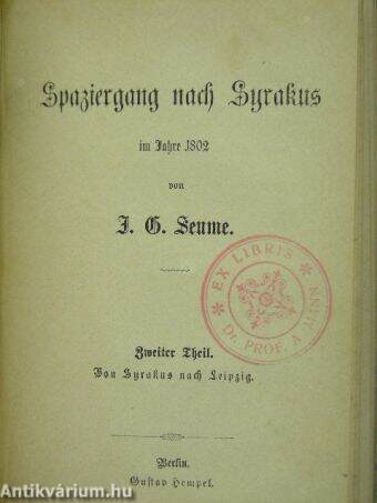 Seume's Werke I-V./Prosaische und poetische Werke