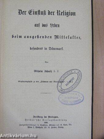 Der Einfluss der Religion auf das Leben heim ausgehenden Mittelalter, besonders in Dänemark (gótbetűs)