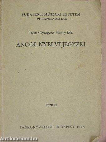 Angol nyelvi jegyzet