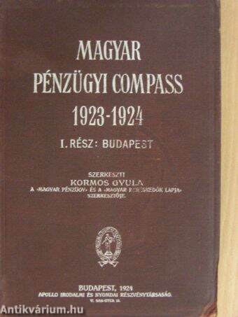 Magyar pénzügyi compass 1923-1924 I.