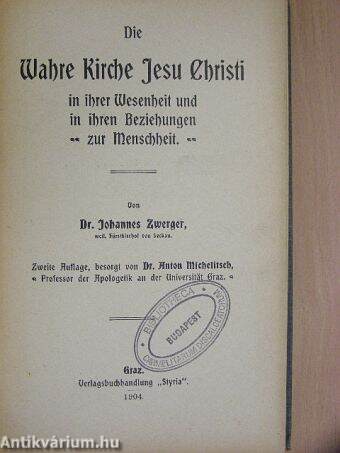 Die Wahre Kirche Jesu Christi (gótbetűs)