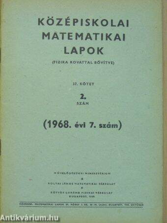 Középiskolai matematikai lapok 1968/7.