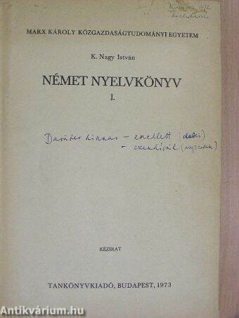 Német nyelvkönyv I.