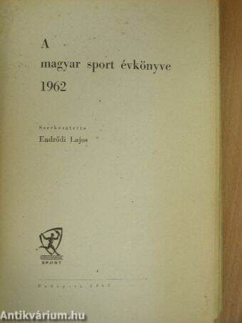 A Magyar Sport Évkönyve 1962