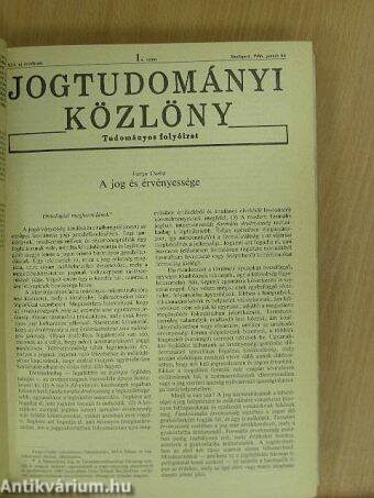 Jogtudományi Közlöny 1986. január-december