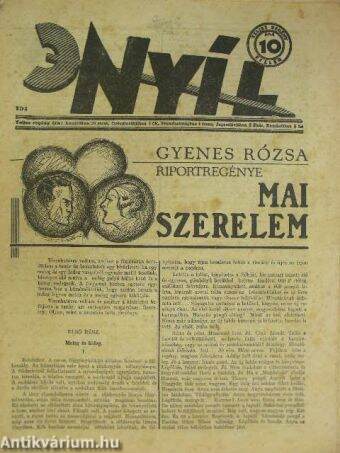 Nyíl 1933. május 25. - Mai szerelem