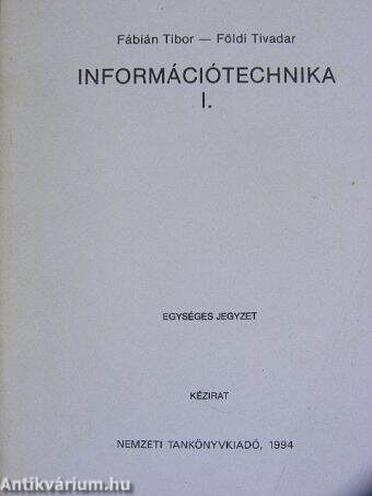 Információtechnika I.