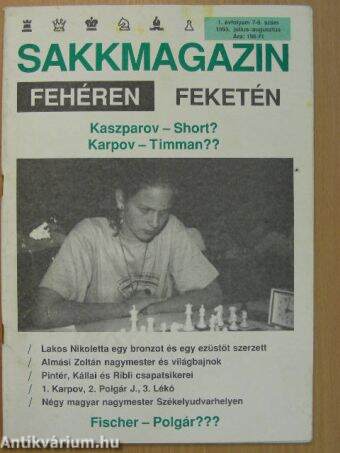 Sakkmagazin fehéren feketén 1993. július-augusztus