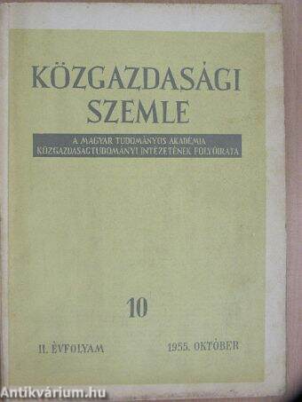 Közgazdasági Szemle 1955. október