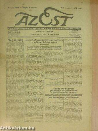 Az Est 1921. május 18.