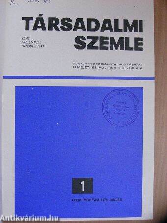 Társadalmi Szemle 1979. január-december I-II.