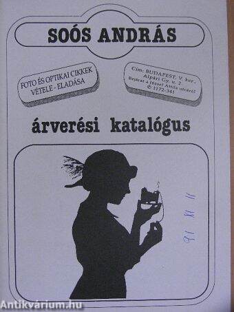 Soós András árverési katalógus 1991. november 11-12.