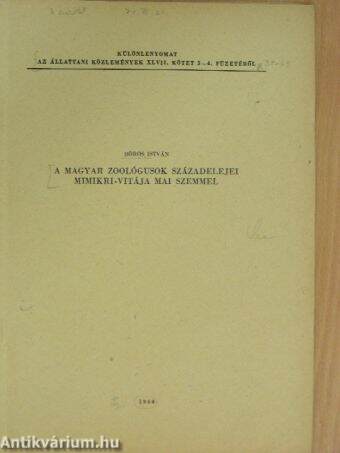 A magyar zoológusok századelejei mimikri-vitája mai szemmel