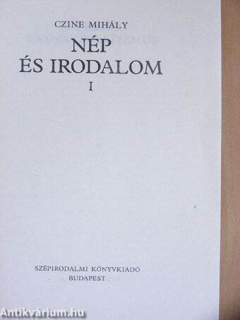 Nép és irodalom I. (töredék)