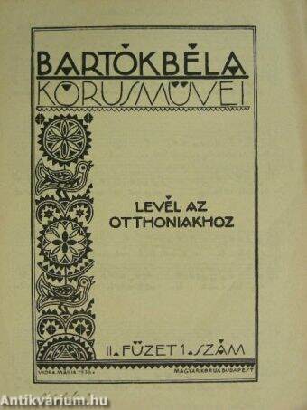 Bartók Béla kórusművei II/1.