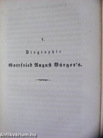 G. A. Bürger's vermischte Schriften 6. (gótbetűs)