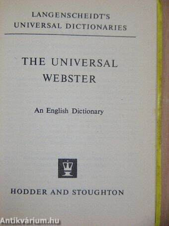 Langenscheidt Webster Universal Dictionary