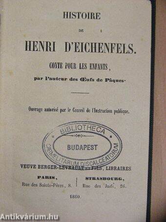 Histoire de Henri D'Eichenfels conte pour les Enfants