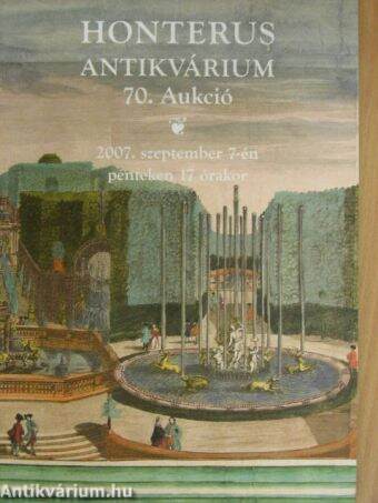 Honterus Antikvárium 70. Aukció